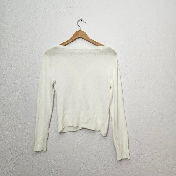 white wool floral lace crochet cardigan sweater crochet cardigan - Picture 2 of 3